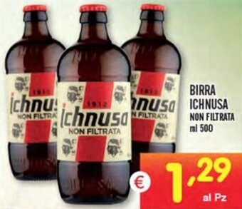 BIRRA ICHNUSA NON FILTRATA ml 500
