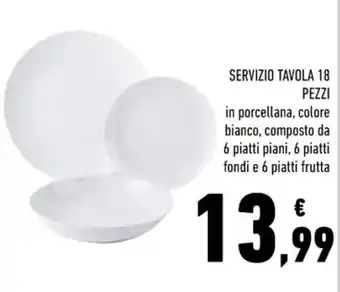 Conad SERVIZIO TAVOLA 18 PEZZI offerta