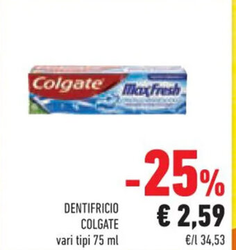 Conad Superstore DENTIFRICIO COLGATE vari tipi 75 ml offerta