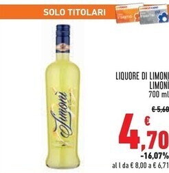 Conad Superstore Limonì - liquore di limoni offerta