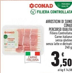 Conad Superstore Conad arrosticini di suino percorso qualita offerta