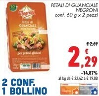 Conad Superstore Negroni petali di guanciale offerta