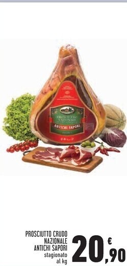 Conad Superstore Antichi sapori prosciutto crudo nazionale offerta