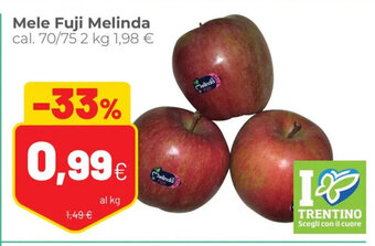 Coop Mele Fuji Melinda cal. 70/75 2 kg offerta