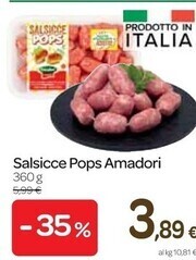 Carrefour Express Amadori salsicce pops offerta
