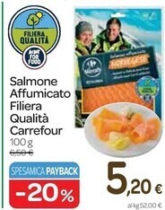 Carrefour salmone affumicato filiera qualità