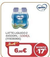 Bimbo Store Mellin latte liquido 2 4x500 ml offerta