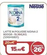 Bimbo Store Nestlè latte in polvere nidina 2 800 gr offerta