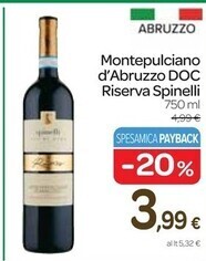 Carrefour Express Spinelli montepulciano d'abruzzo doc riserva offerta