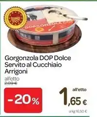 Arrigoni gorgonzola dop dolce servito al cucchiaio