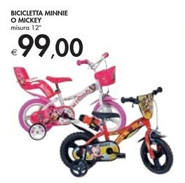 Bennet Bicicletta minnie o mickey offerta