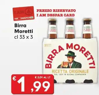Despar Moretti birra offerta
