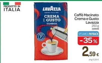 Carrefour Express Lavazza caffè macinato crema e gusto offerta