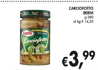 Coal Berni carciofotto offerta