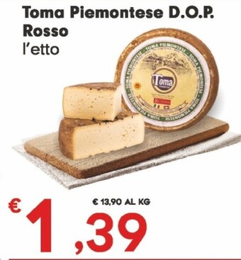 Despar Despar toma piemontese d.o.p. rosso offerta
