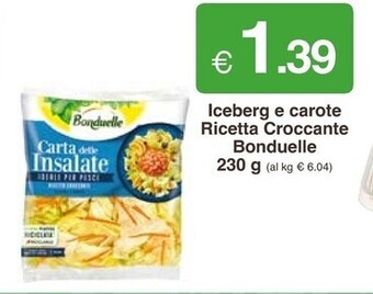 Sì con te Bonduelle iceberg e carote ricetta croccante offerta