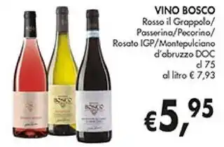 Coal Bosco vino offerta