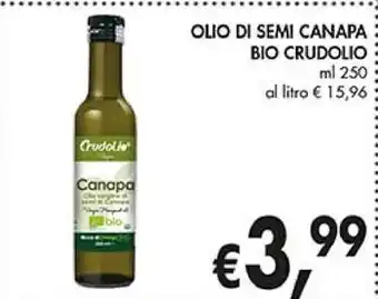 Crudolio olio di semi canapa bio