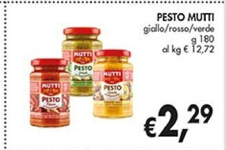 Coal Mutti pesto offerta
