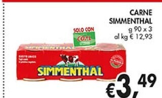 Coal Simmenthal carne offerta