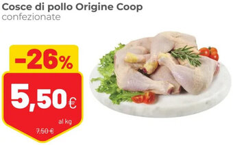 Cosce di pollo Origine Coop confezionate