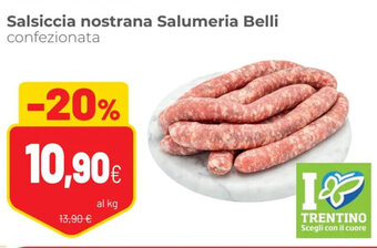 Coop Salsiccia nostrana Salumeria Belli offerta