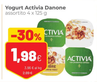 Coop Yogurt Activia Danone assortito 4 x 125 g offerta