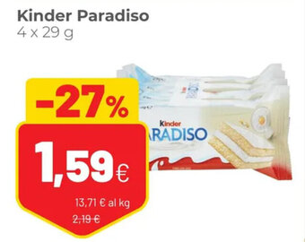 Coop Kinder Paradiso 4 x 29 g offerta