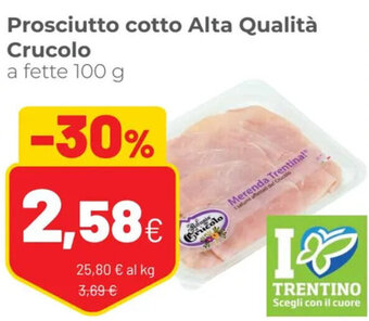 Coop Prosciutto cotto Alta Qualità Crucolo 100 g offerta