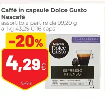 Coop Caffè in capsule Dolce Gusto Nescafè 99,20 g offerta