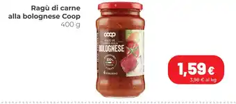 Coop Ragù di carne alla bolognese Coop 400 g offerta