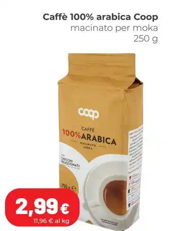 Coop Caffè 100% arabica Coop 250 g offerta