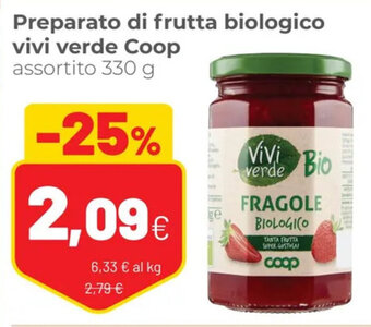 Preparato di frutta biologico vivi verde Coop 330 g