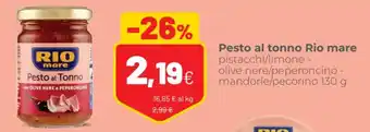 Coop Pesto al tonno Rio mare 130 g offerta