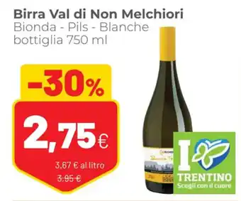 Coop Birra Val di Non Melchiori Bionda Pils - Blanche bottiglia 750 ml offerta