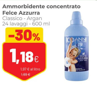 Coop Ammorbidente concentrato Felce Azzurra Classico - Argan 24 lavaggi - 600 ml offerta