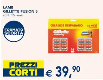 Esselunga LAME GILLETTE FUSION 5 conf. 16 lame offerta