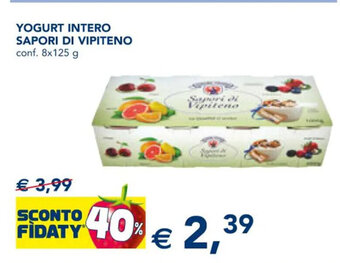 Esselunga YOGURT INTERO SAPORI DI VIPITENO conf. 8x125 g offerta