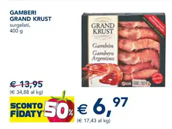 Esselunga GAMBERI GRAND KRUST surgelati, 400 g offerta