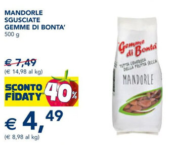 Esselunga MANDORLE SGUSCIATE GEMME DI BONTA' 500 g offerta