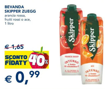 Esselunga BEVANDA SKIPPER ZUEGG 1 litro offerta
