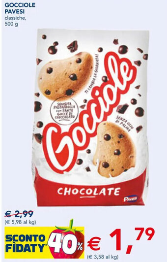 Esselunga GOCCIOLE PAVESI classiche, 500 g offerta