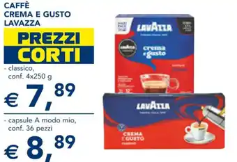 Esselunga CAFFÈ CREMA E GUSTO LAVAZZA conf. 4x250 g offerta