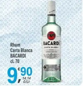 Supermercati Dok Bacardi rhum carta blanca cl. 70 offerta
