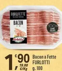 Furlotti & c bacon a fette g. 100