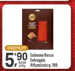 Supermercati Dok Saper di sapori salmone rosso selvaggio affumicato offerta