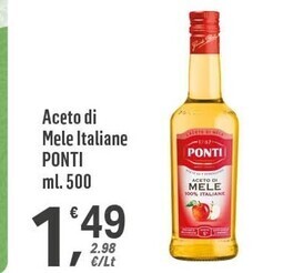 Supermercati Dok Ponti aceto di mele italiane offerta