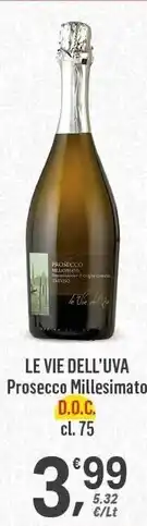 Le vie dell'uva prosecco millesimato d.o.c