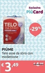 Ipersoap Piume telo asse da stiro con mollettone offerta