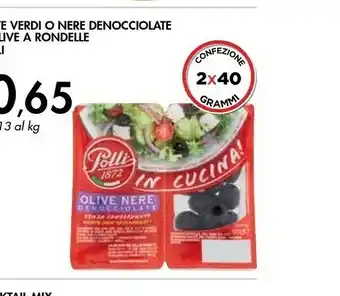 Bennet Polli Olive Nere Denocciolate In Vaschetta 80 G(ml) offerta